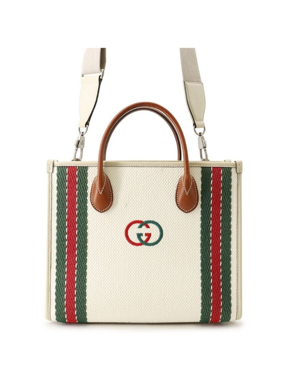 Gucci Tote Interlocking G Canvas 2-Way